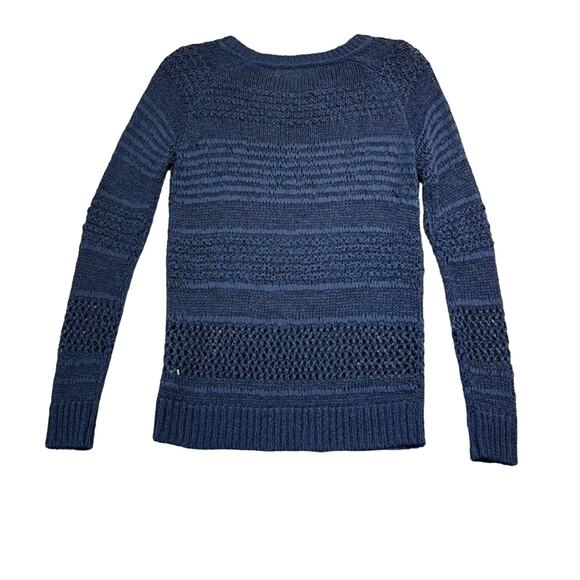 360 Sweater Womens XS Open Knit Linen Blend Long Sleeve Knit Top - Picture 1 of 7